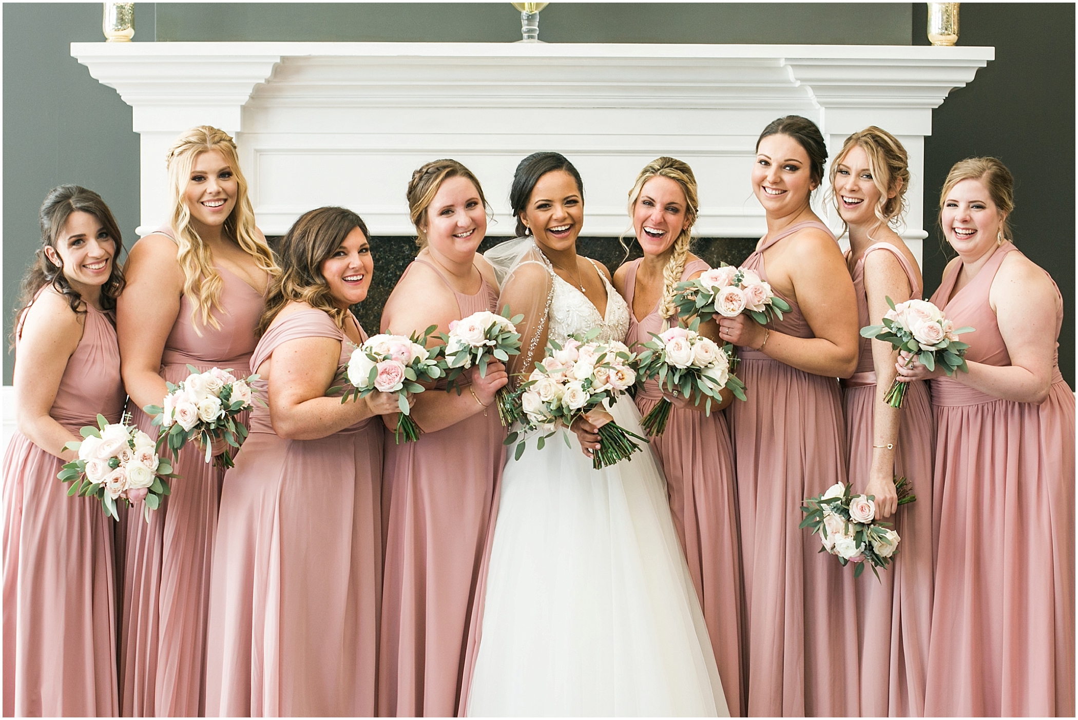 blush pink dusty rose navy cleveland wedding